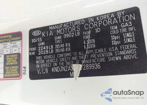 2016 Kia Soul from USA, damaged, VIN KNDJN2A24G7289936